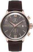 Cerruti 1881 Herrklocka CRA178SR13BR Grå/Läder Ø45 mm