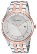 Emporio Armani Herrklocka AR11044 Dress Silverfärgad/Roséguldstonat