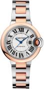 Cartier Damklocka W2BB0023 Ballon Blue Silverfärgad/18 karat