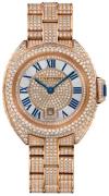 Cartier Damklocka HPI01039 Cle de Silverfärgad/18 karat roséguld