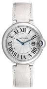 Cartier Damklocka W6920087 Ballon Blue Silverfärgad/Läder Ø36.6 mm