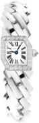 Cartier Damklocka WJBJ0003 Maillon De Silverfärgad/18 karat vitt guld