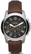 Fossil Herrklocka FS4813IE Grant Svart/Läder Ø44 mm