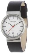 Bering Damklocka 11029-404 Titanium Vit/Läder Ø29 mm