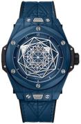 Hublot Herrklocka 415.EX.7179.VR.MXM19 Big Bang 45Mm Blå/Gummi Ø45