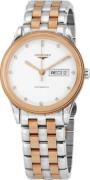 Longines Herrklocka L4.899.3.99.7 Flagship Vit/Roséguldstonat stål