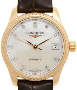 Longines Damklocka L2.128.9.87.3 Master Vit/Läder Ø25.5 mm