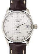 Longines Damklocka L2.128.4.77.3 Master Silverfärgad/Läder Ø25.5 mm