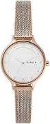 Skagen Damklocka SKW2749 Anita Vit/Roséguldstonat stål Ø30 mm