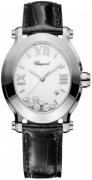 Chopard Damklocka 278546-3001 Happy Sport Vit/Läder 34x31 mm