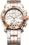 Chopard Damklocka 288499-6002 Happy Sport Chronographe Vit/Stål Ø39