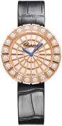 Chopard Damklocka 134015-5001 Ice Cube Roséguldstonad/Läder Ø36 mm