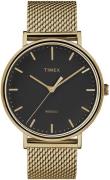 Timex Herrklocka TW2T37300 Fairfield Svart/Gulguldtonat stål Ø41 mm