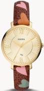 Fossil Damklocka ES5169 Jacqueline Guldtonad/Läder Ø36 mm