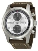 Hamilton Herrklocka H71566553 Khaki Field Silverfärgad/Läder Ø42 mm