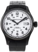 Hamilton Herrklocka H70685313 Khaki Field Vit/Gummi Ø44 mm