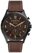 Fossil Herrklocka FS5608 Forrester Chrono Svart/Läder Ø46 mm