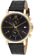 Tommy Hilfiger Herrklocka 1710417 Svart/Läder Ø44 mm