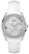 Guess Damklocka W0627L4 G Twist Silverfärgad/Läder Ø40 mm