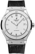 Hublot Herrklocka 542.NX.2610.LR Classic Fusion Silverfärgad/Läder