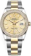 Rolex Damklocka 126283RBR-0024 Datejust 36 Gulguldstonad/18 karat