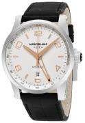 Montblanc Herrklocka 109136 Timewalker Silverfärgad/Läder Ø42 mm