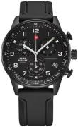 Swiss Military Herrklocka SM34012.09 Chrono Svart/Gummi Ø41 mm