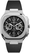 Bell & Ross Herrklocka BR-05-CHRONO-BLACK-STEEL-RUBBER- Br 05