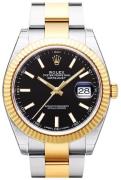 Rolex Herrklocka 126333-0013 Datejust 41 Svart/18 karat gult guld