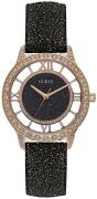 Guess Damklocka W1014L1 Dress Svart/Läder Ø38 mm