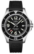 Breitling Herrklocka A17366021B1S1 Superocean Svart/Gummi Ø42 mm