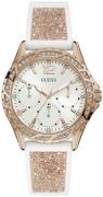 Guess Damklocka W1096L2 Swirl Vit/Gummi Ø40 mm