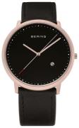 Bering Herrklocka 11139-462 Slim Svart/Läder Ø39 mm