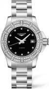 Longines Damklocka L3.180.0.57.6 Conquest Ladies Svart/Stål Ø31 mm