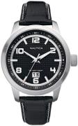 Nautica Herrklocka A13551G Nct Svart/Läder Ø46 mm