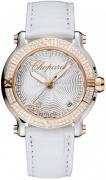 Chopard Damklocka 278551-6003 Happy Sport Silverfärgad/Läder Ø36 mm