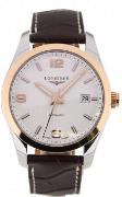 Longines Herrklocka L2.785.5.76.3 Conquest Silverfärgad/Läder Ø40