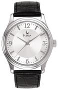 Bulova Herrklocka 96A28 Dress Silverfärgad/Läder Ø38 mm