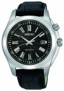 Seiko Herrklocka SKA469P2 Kinetic Svart/Läder Ø40 mm