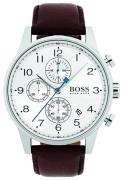 Hugo Boss Herrklocka 1513495 Chronograph Vit/Läder Ø44 mm