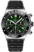 Breitling Herrklocka AB0136251L1S1 Super Chronomat B01 44 Grön/Gummi