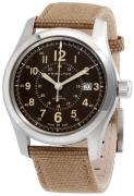 Hamilton Herrklocka H70605993 Khaki Field Brun/Textil Ø42 mm