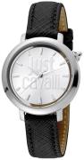 Just Cavalli Damklocka JC1L007L0015 Logo Silverfärgad/Läder Ø34 mm