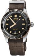 Oris Herrklocka 01 733 7707 4354-07 5 20 30 Diving Svart/Textil Ø40