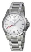 Longines Herrklocka L3.687.4.76.6 Conquest Silverfärgad/Stål Ø41 mm