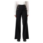 RED Valentino Stretch Gabardine Byxor Black, Dam