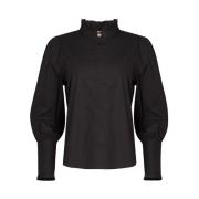 Busnel Elegant Blus med Puffärmar Black, Dam