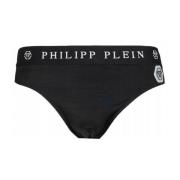 Philipp Plein Svart polyamid badkläder för män Black, Herr