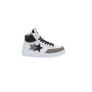 2Star Vita och Svarta Star High Sneakers White, Dam