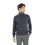 Filippo De Laurentiis Pullover med Ribbstickad Midja och Manschetter G...